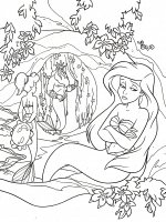 Coloriage ariel la petite sirene