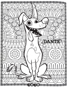 Coloriage disney coco dante