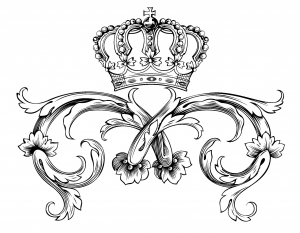 Coloriage adulte symbole royal courone par dl1on