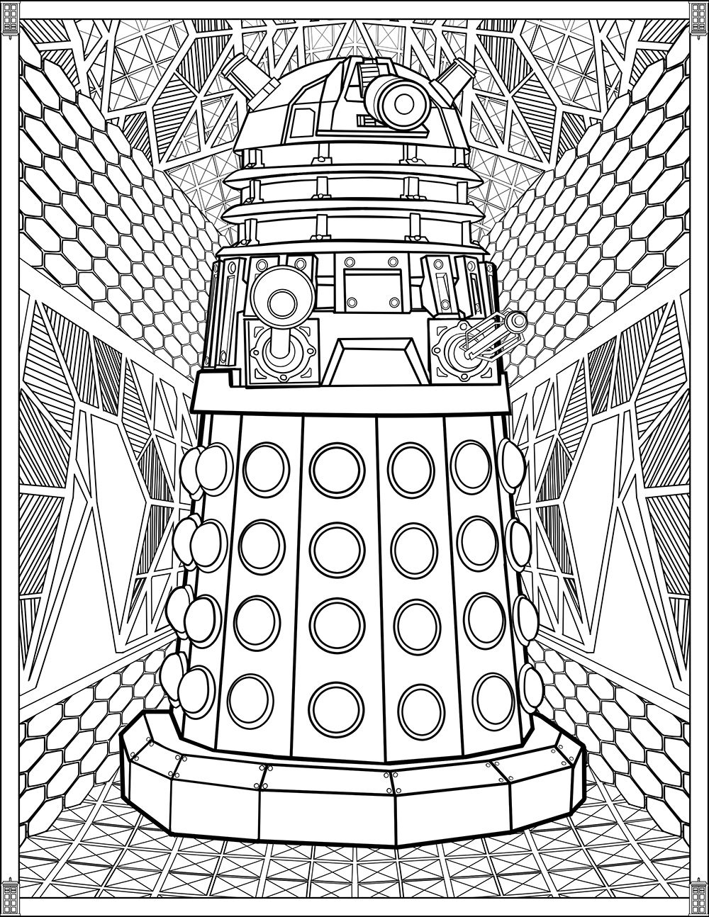 Doctor Who Dalek - Coloriage Séries TV : Game of Throne, Walking Dead