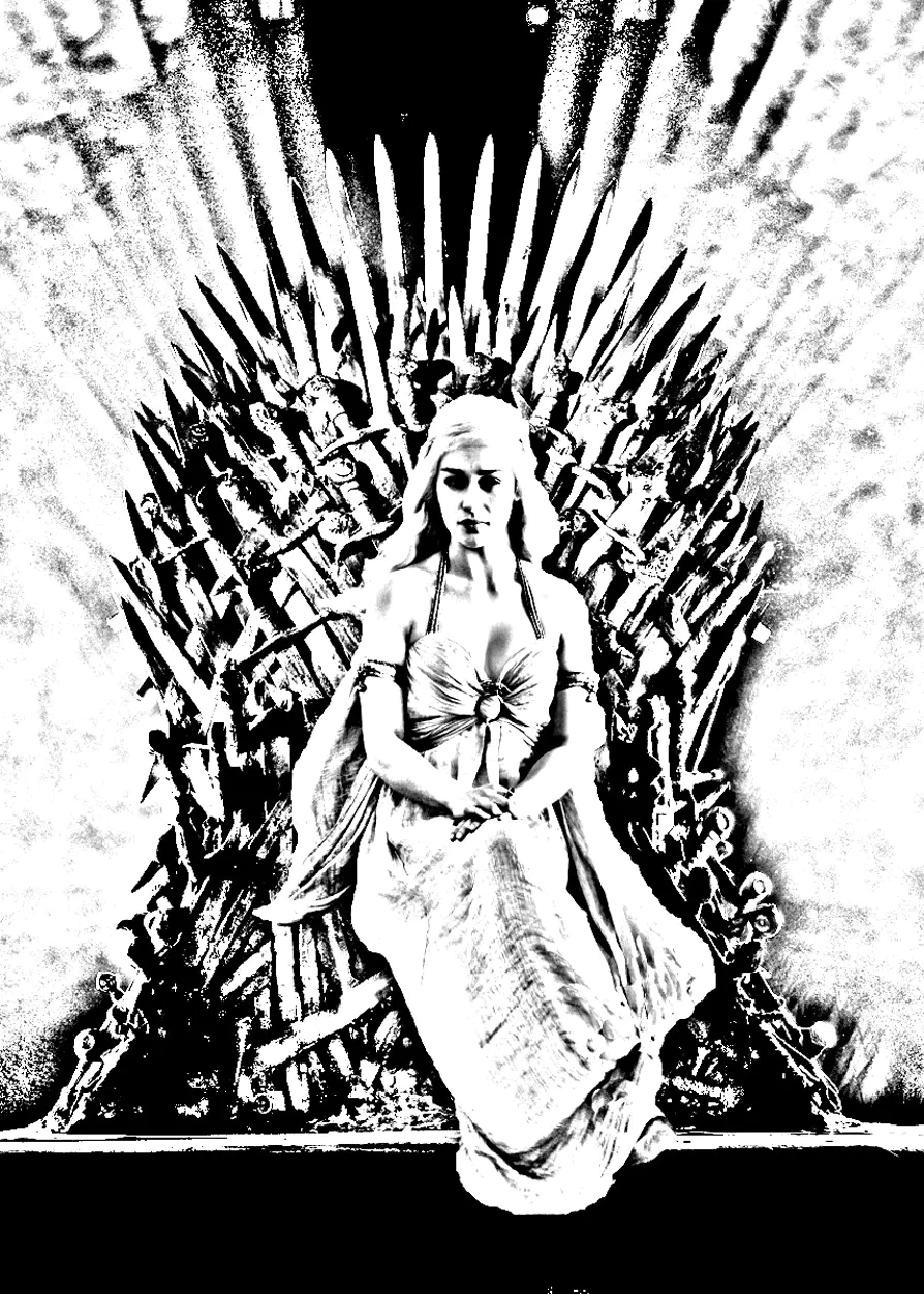 Game of throne daenerys targarya (Coloriage de Séries TV à imprimer pour adultes)