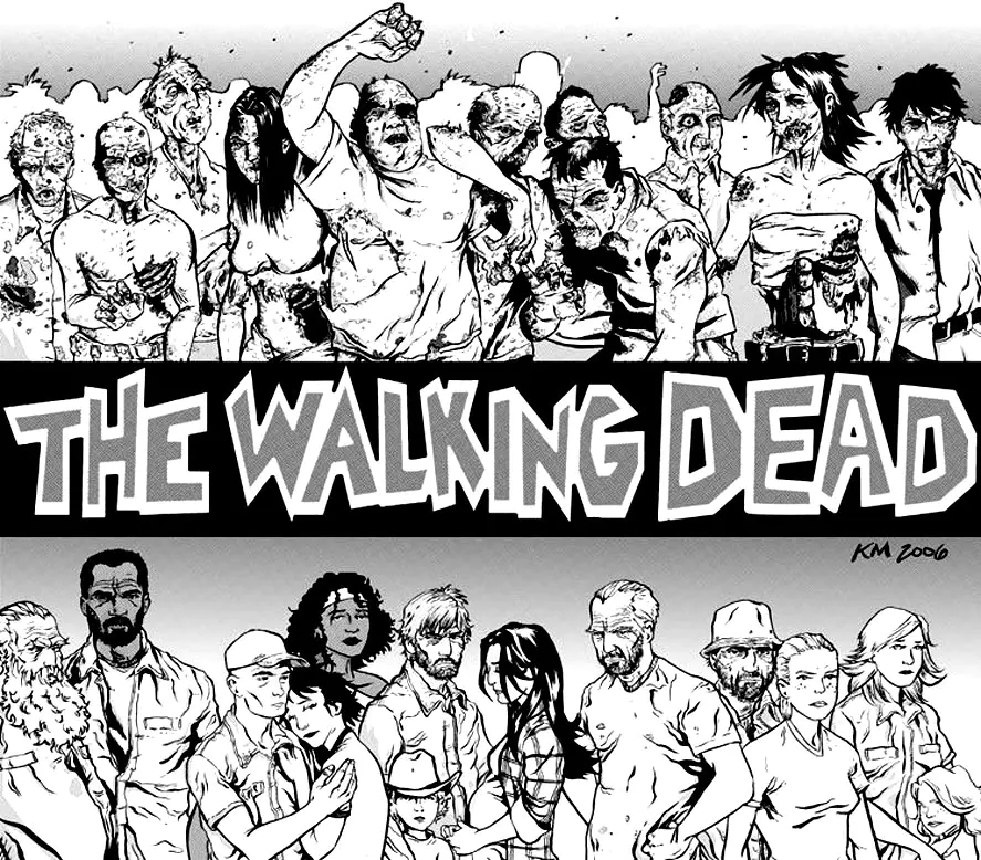 The walking dead by kyleiam (Coloriage de Séries TV à imprimer pour adultes)