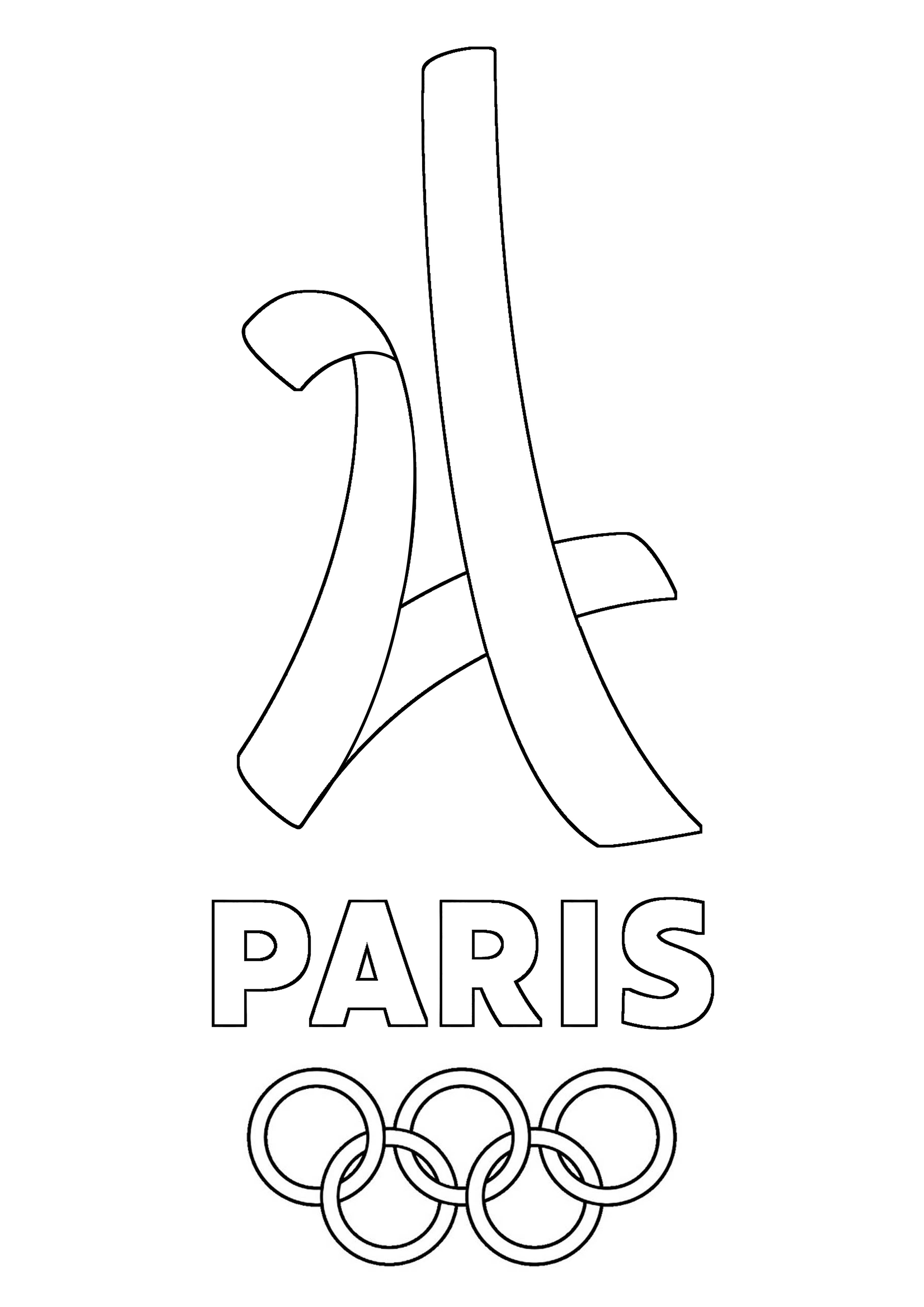 Logo Jeux Olympiques Paris 2024 à colorier