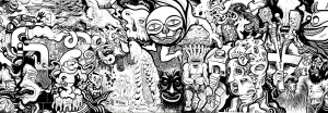 Coloriage de Tags et Graffitis à imprimer pour adultes : Fresque-tags