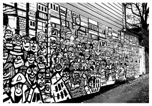 Coloriage de Tags et Graffitis à imprimer pour adultes : Graffiti-kensington-market-off-ken-aven