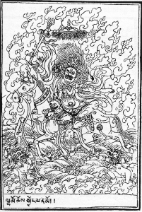 Coloriage palden lhamo tibetain