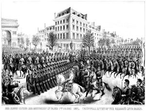 Coloriage entree allemands siege paris 1870