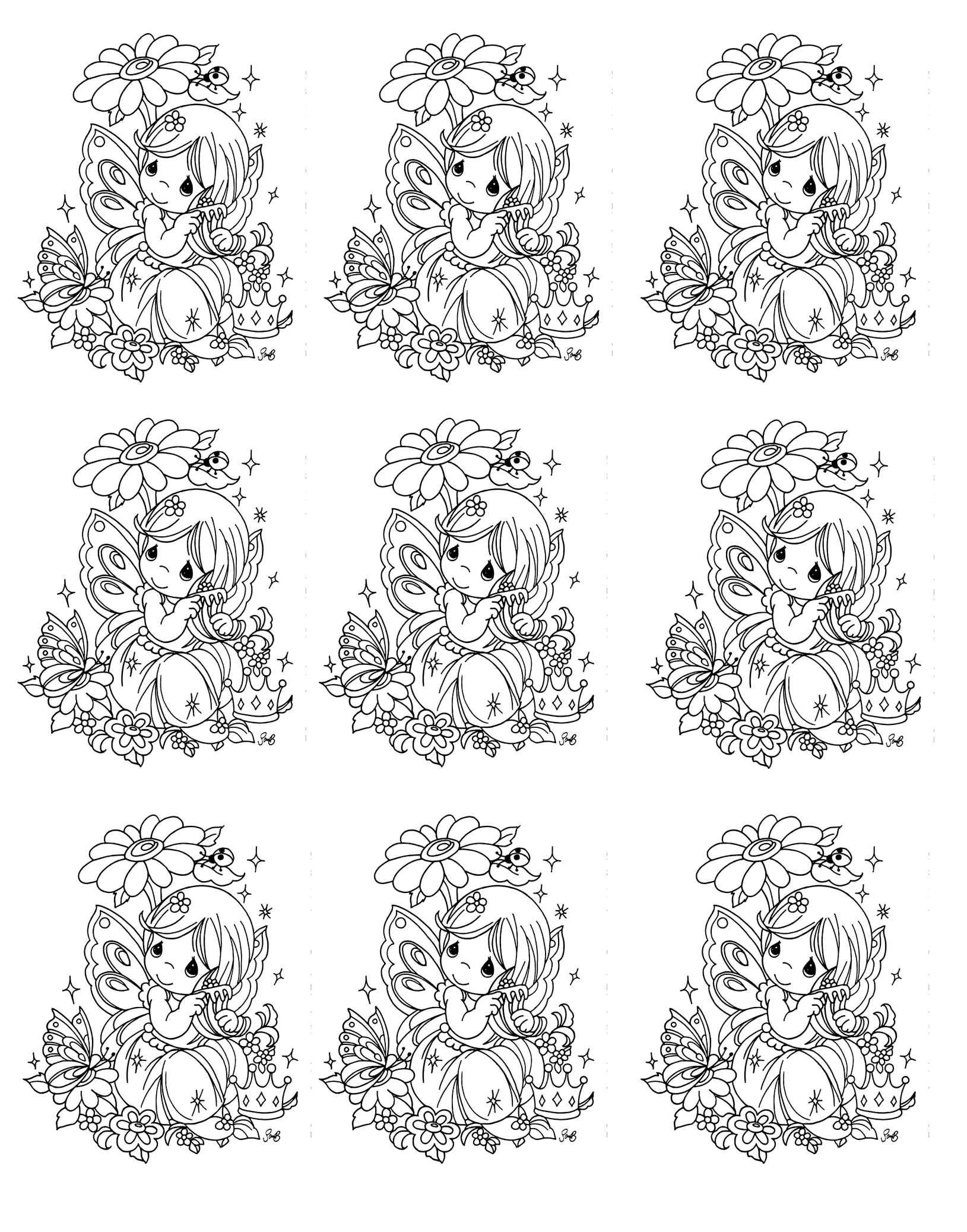 Vintage moment precieux (Coloriage à imprimer pour adultes)