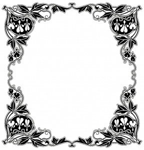 Un cadre noir & blanc coloriable très vintage, utilisable pour divers travaux : encadrement de photo, de dessin, faire part, invitation, etc . . (Coloriage)