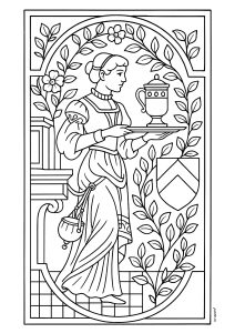 Coloriage créé à partir d'une ancienne affiche de bar parisien (Coloriage Vintage)