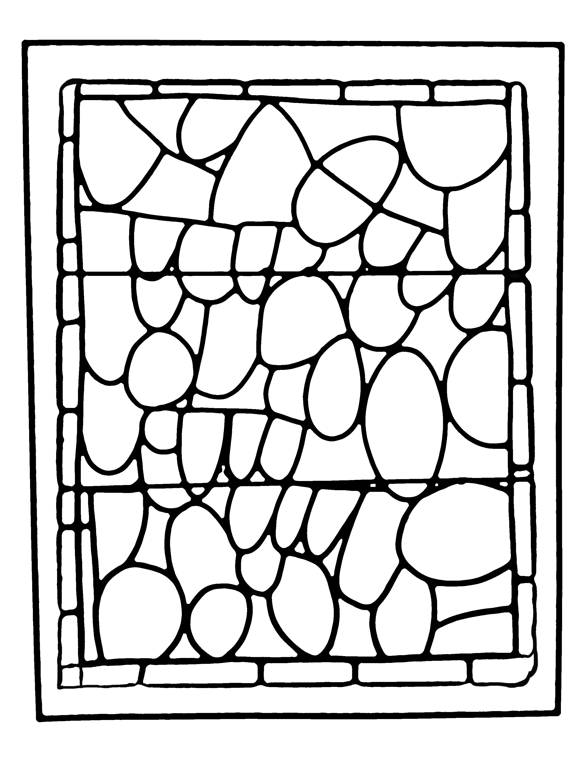 Vitrail chapelle prieure de bethleem nimes (Coloriage de Vitraux à imprimer pour adultes)