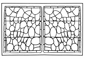 Coloriage adulte vitrail chapelle prieure de bethleem nimes version 2