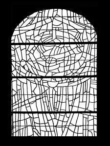 Coloriage adulte vitrail choeur eglise paroissale saint servant sur oust france