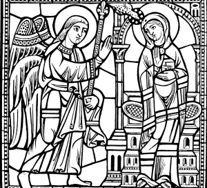 Coloriage de Vitraux à imprimer pour adultes : Vitrail