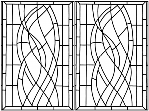 Coloriage vitrail art deco hotel madrid 2