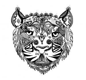 Tigre Zentangle (Coloriage)