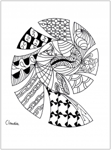 Coloriage zentangle simple 1 par claudia