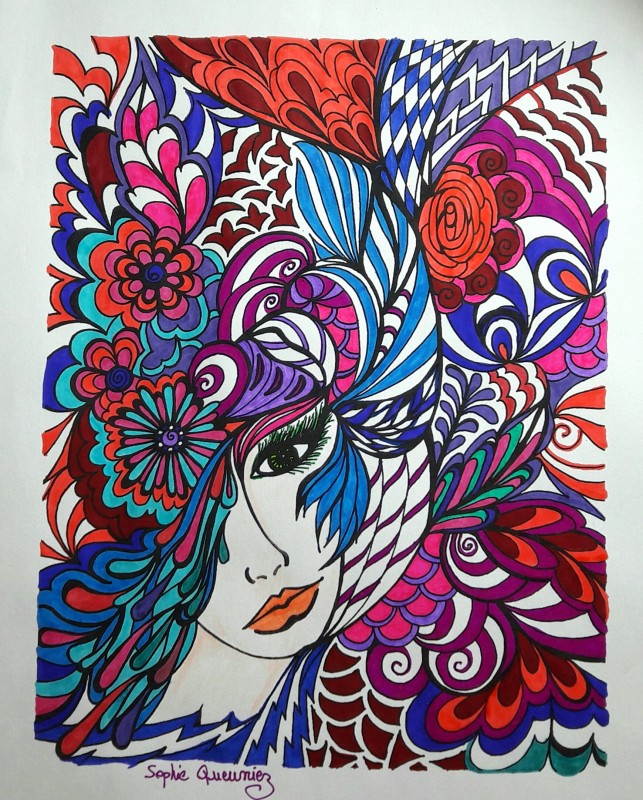 Creation par sophie-queuniez, coloriage de la galerie Anti-stress & Art-thérapie Creation par sophie-queuniez, coloriage de la galerie Anti-stress & Art-thérapie