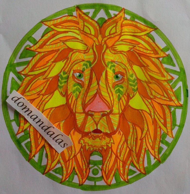 Incredible complex Lion head Mandala - Mandalas with animals - 100%