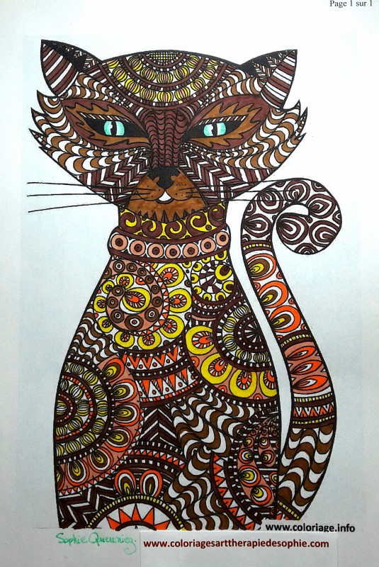 Cat to color for children : Magnificent cat - Cats Kids Coloring Pages