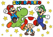 Jean-François Aristide 根据《Coloriage avec les personnages de Super Mario Bros》创作
