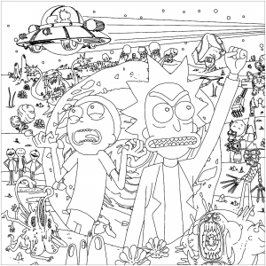 Coloriages à imprimer : Rick Et Morty