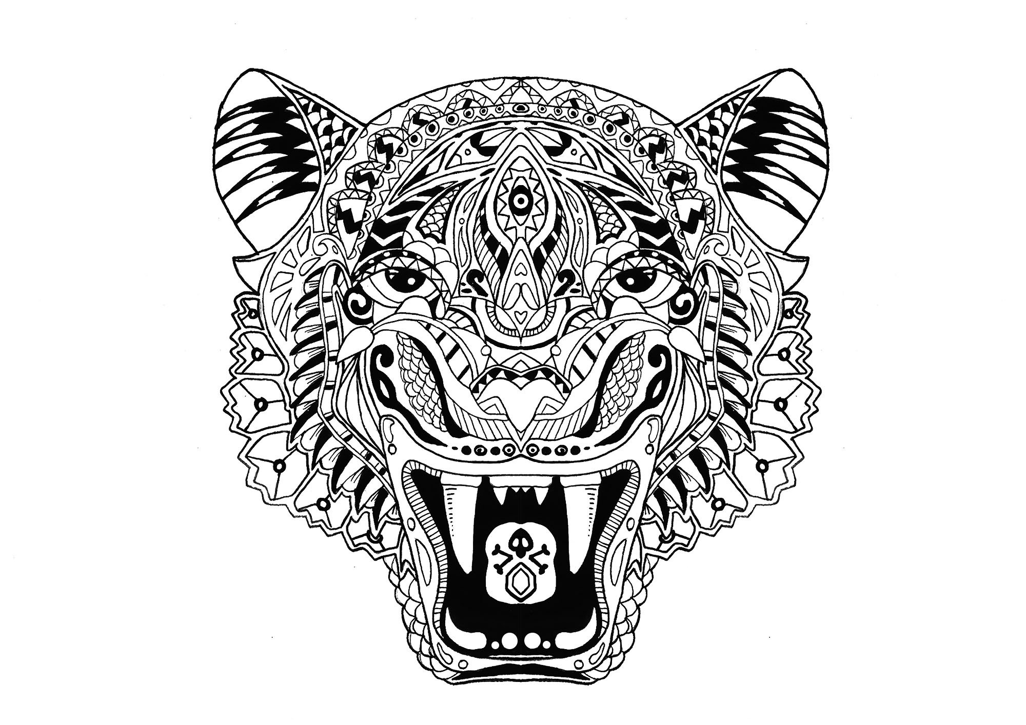Disegni da colorare per adulti Animali 113 Artista Pauline