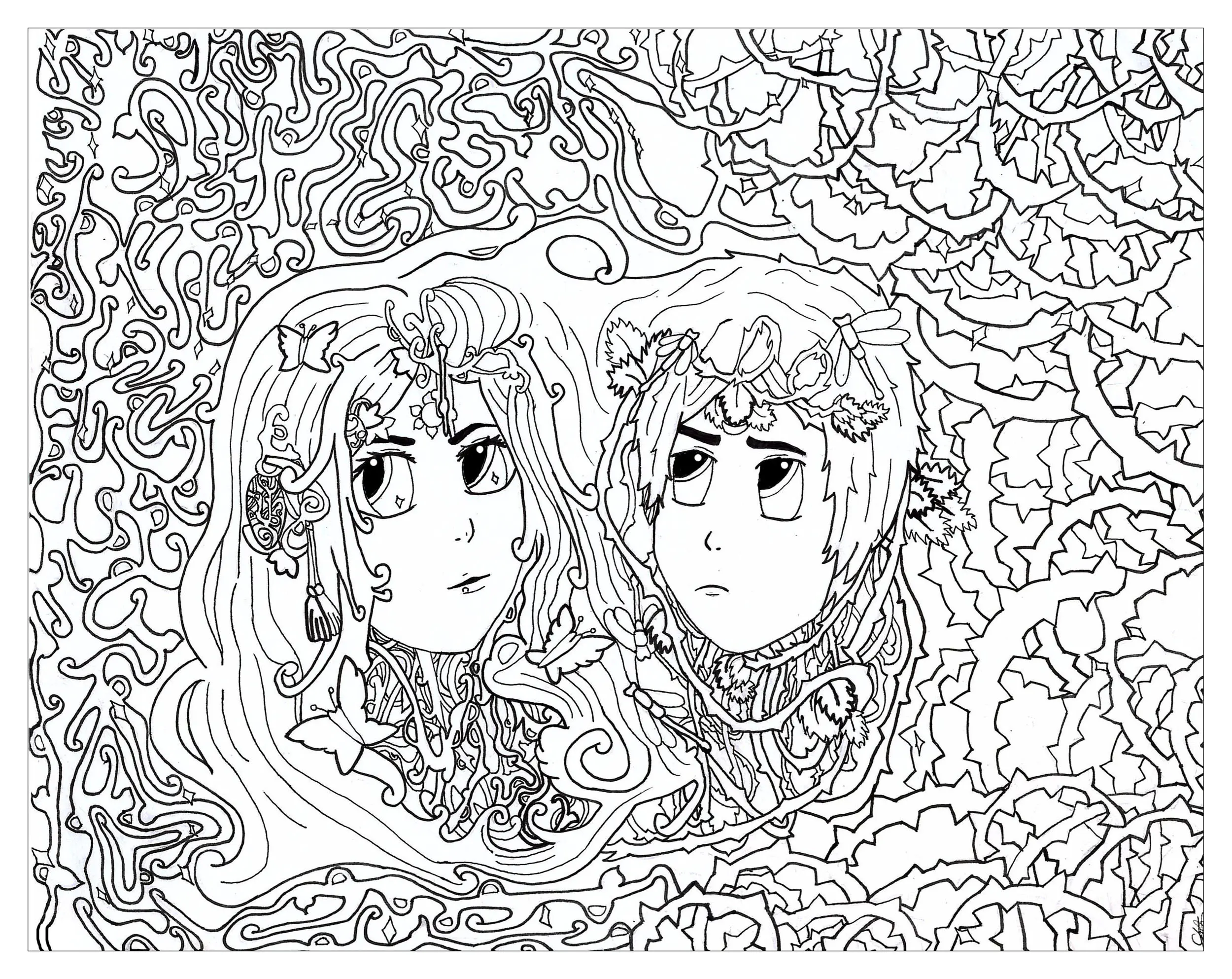 Gemelli (Pagina Anti-stress / Zen da Colorare per adultos)