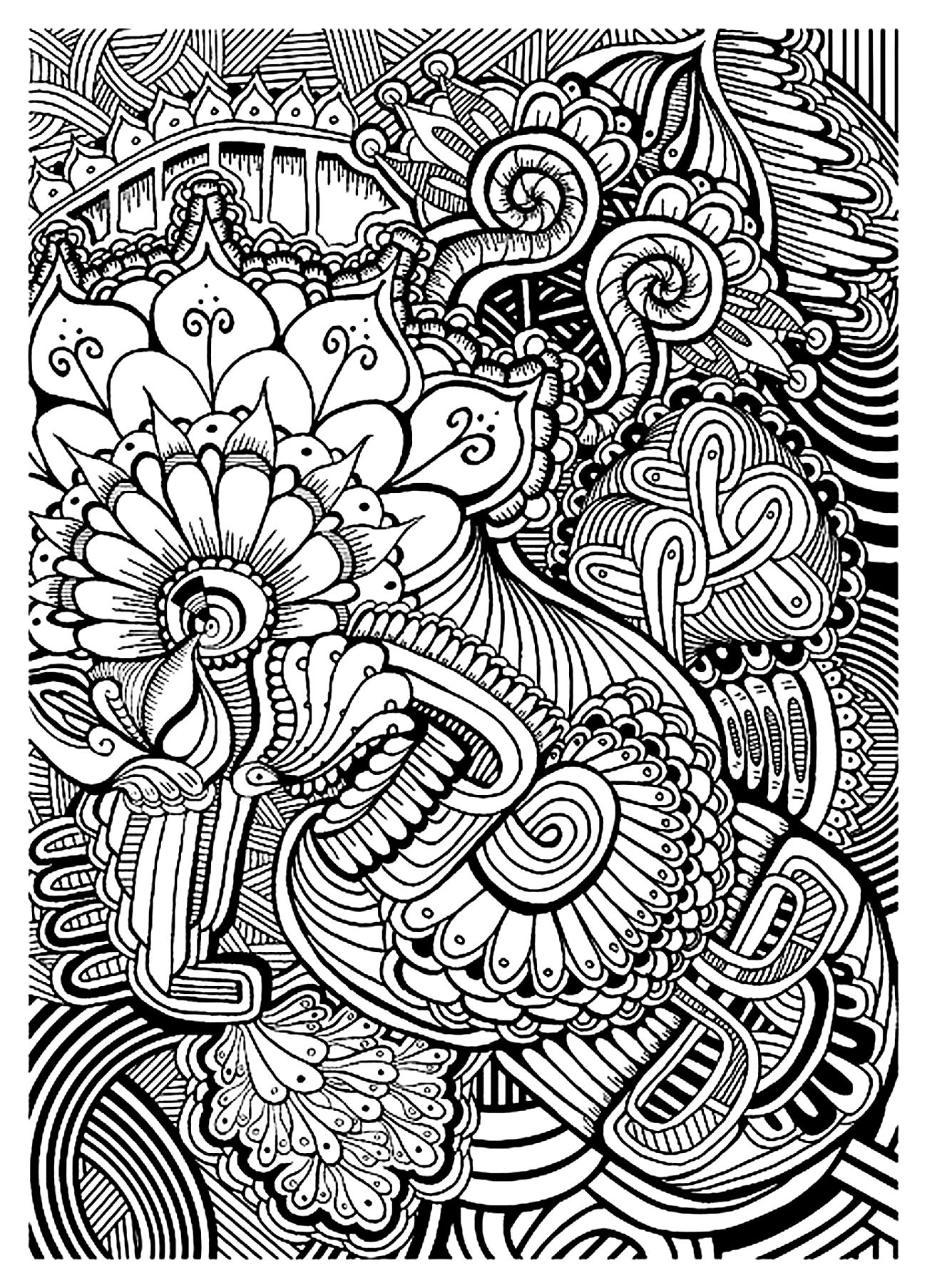 Disegni da colorare per adulti : Anti-stress / Zen - 42 Disegni da colorare per adulti : Anti-stress / Zen - 42