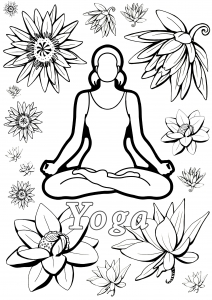 Mantenete la calma e fate Yoga! (Pagina Anti-stress / Zen da Colorare)