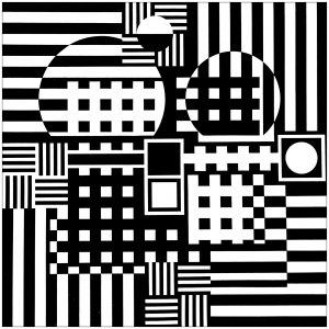 Victor Vasarely - Jeruza (Pagina Opera d arte da Colorare)