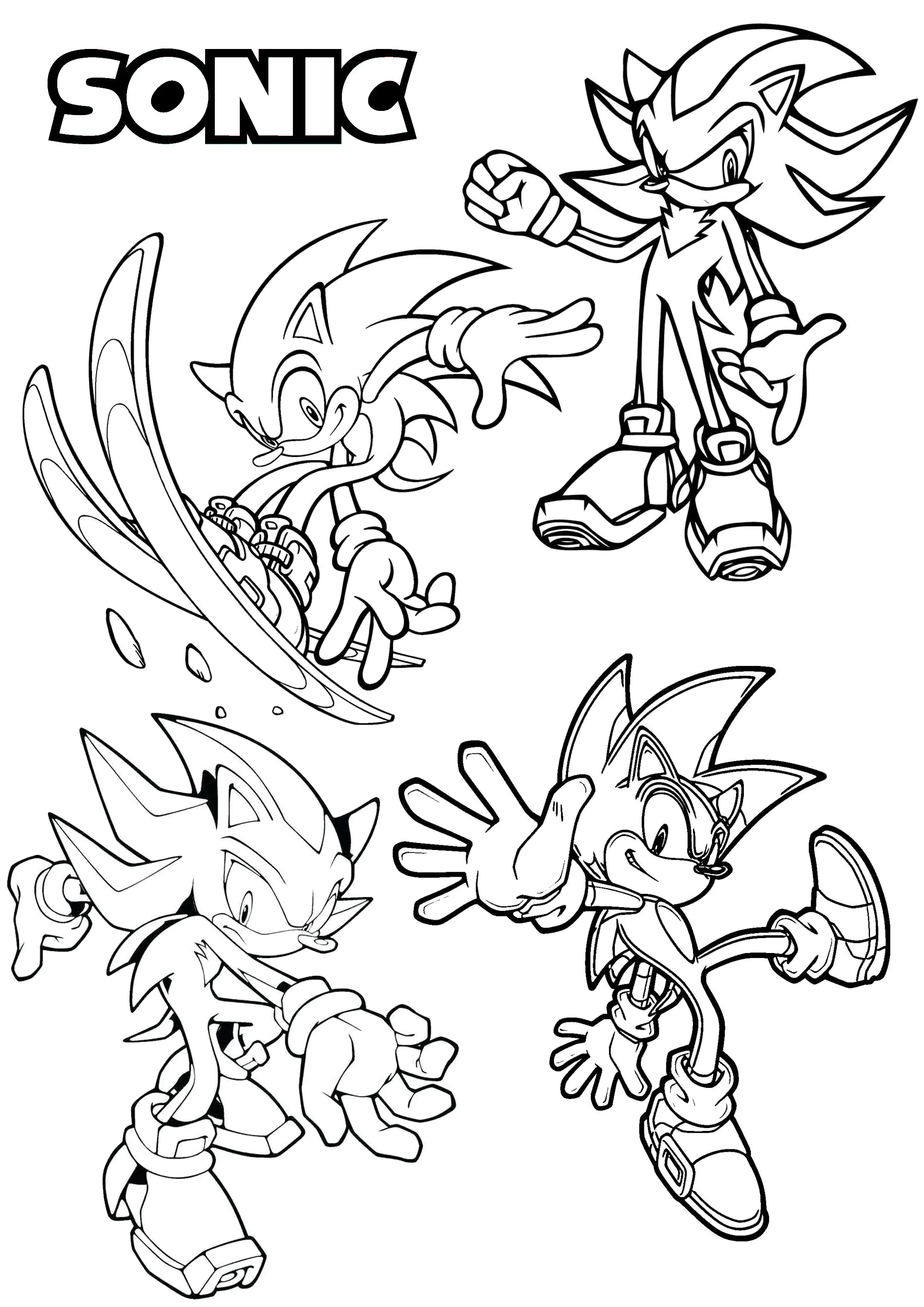 Sonic il riccio (Pagina Ritorno all infanzia da Colorare per adultos)