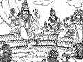 Vishnu il preservatore (Pagina India e bollywood da Colorare)