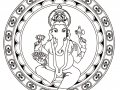Ganesh, il dio della saggezza (Pagina India e bollywood da Colorare)