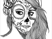 Pagine El Dia De Los Muertos da Colorare per adultos