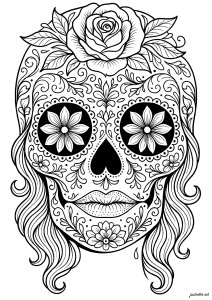 Volto ornato di fiori delicati