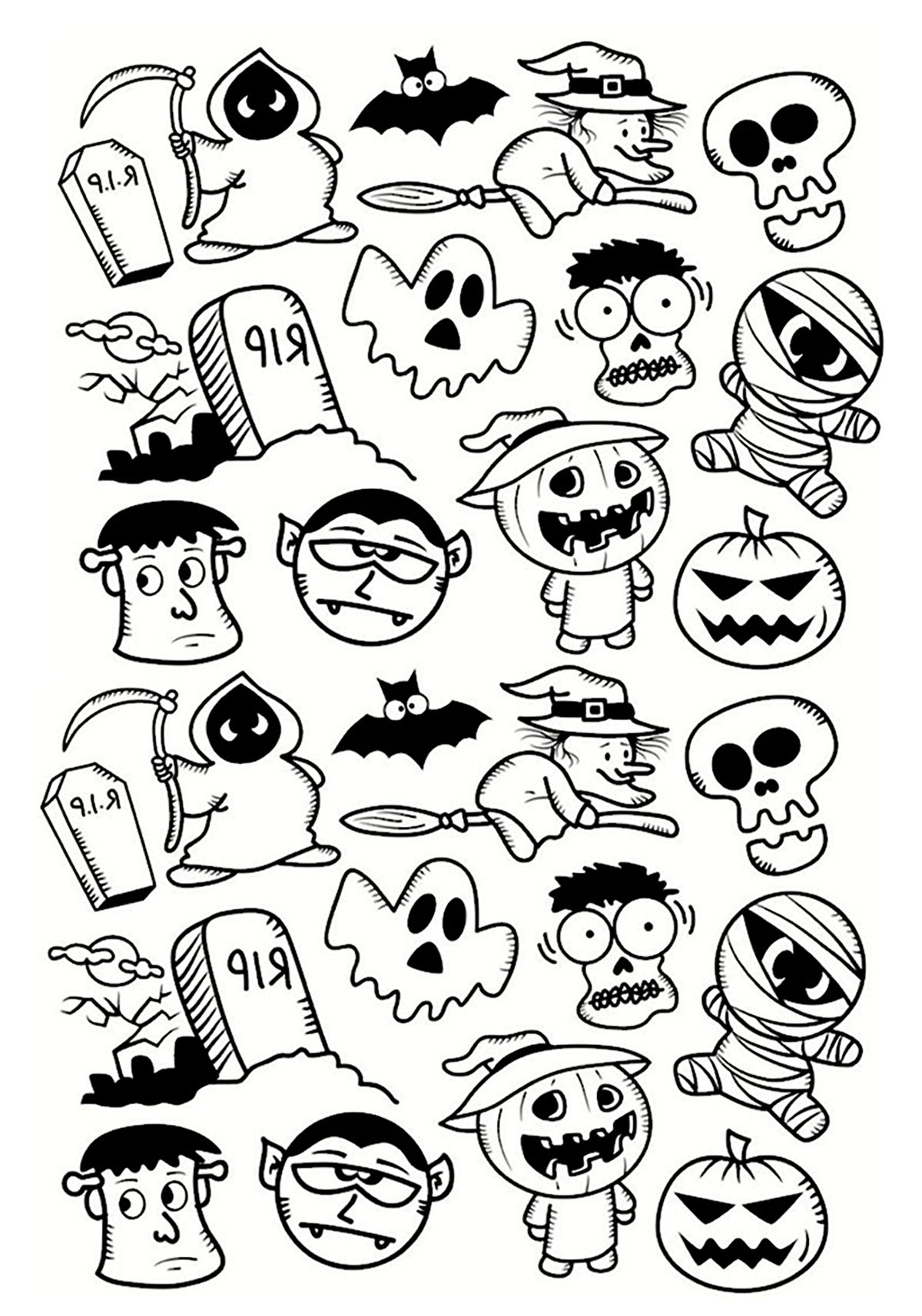 Disegni da colorare per adulti : Halloween - 13