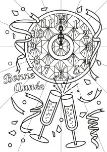 "Buon anno" (Pagina Felice anno nuovo da Colorare)