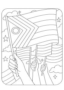 Bandiere LGBTQIA+ (Pagina Inclassificabile da Colorare)