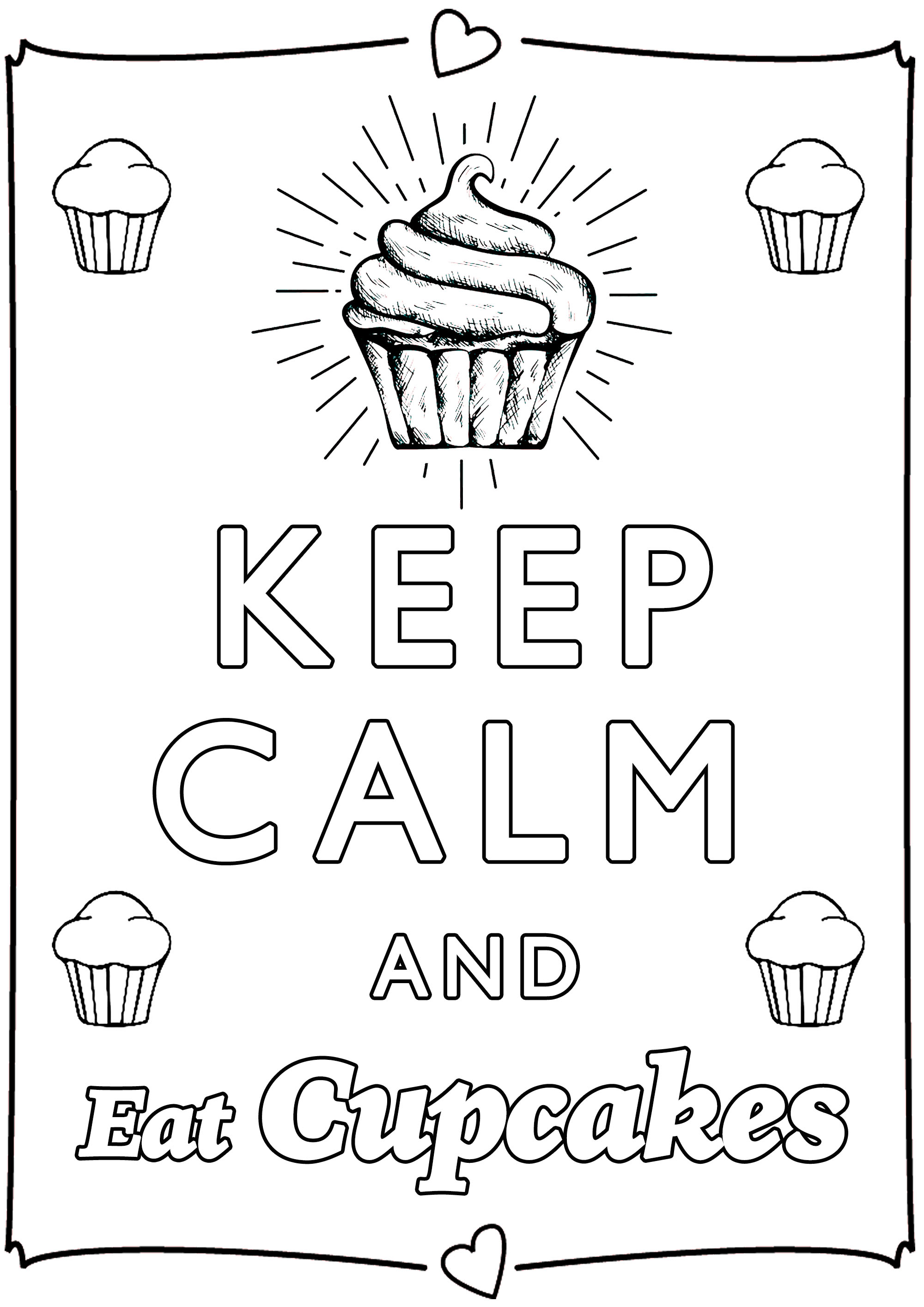 Disegni da Colorare per Adulti : Keep Calm - 11