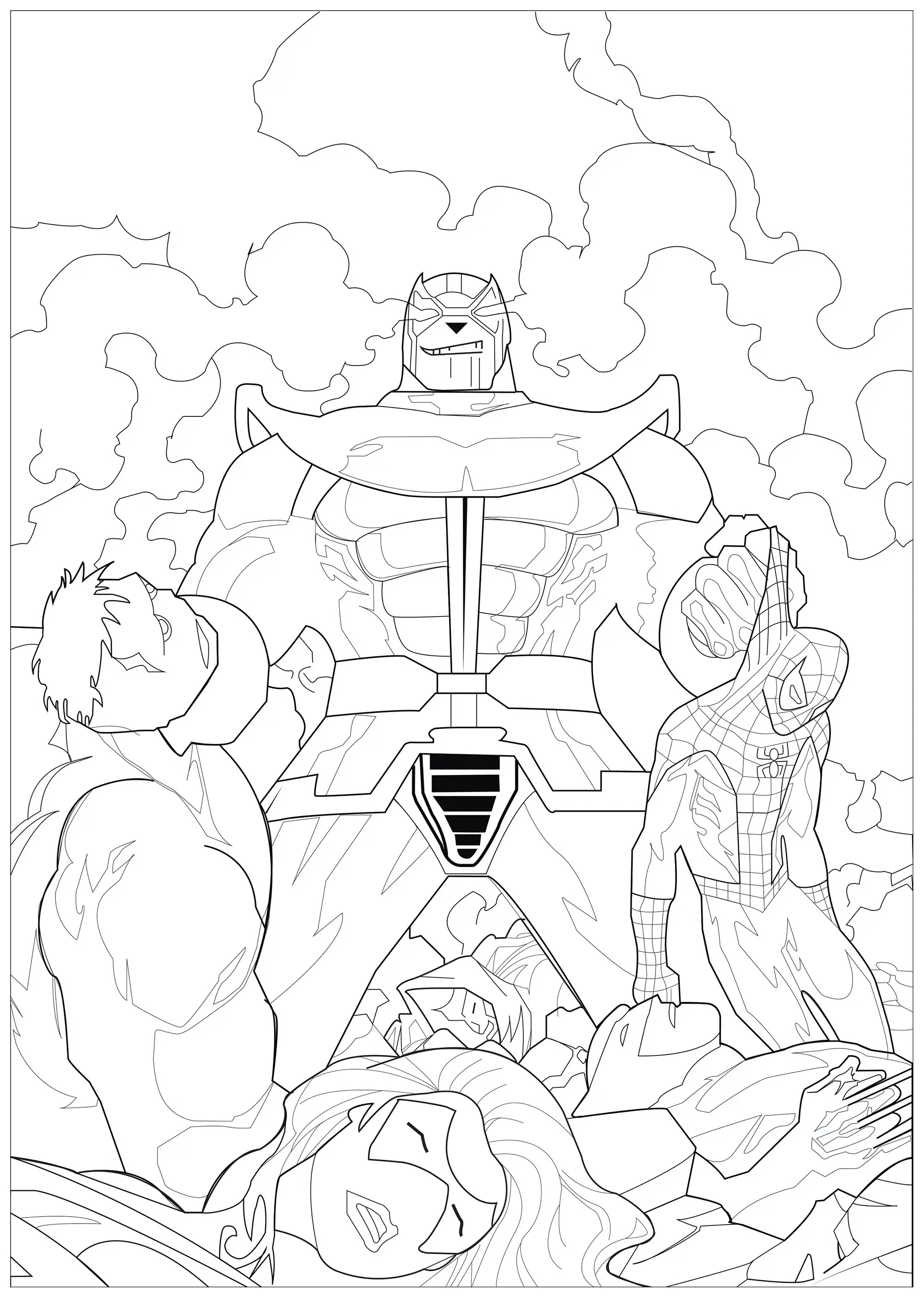 Colorare Marvel Thanos (Libri e fumetti)