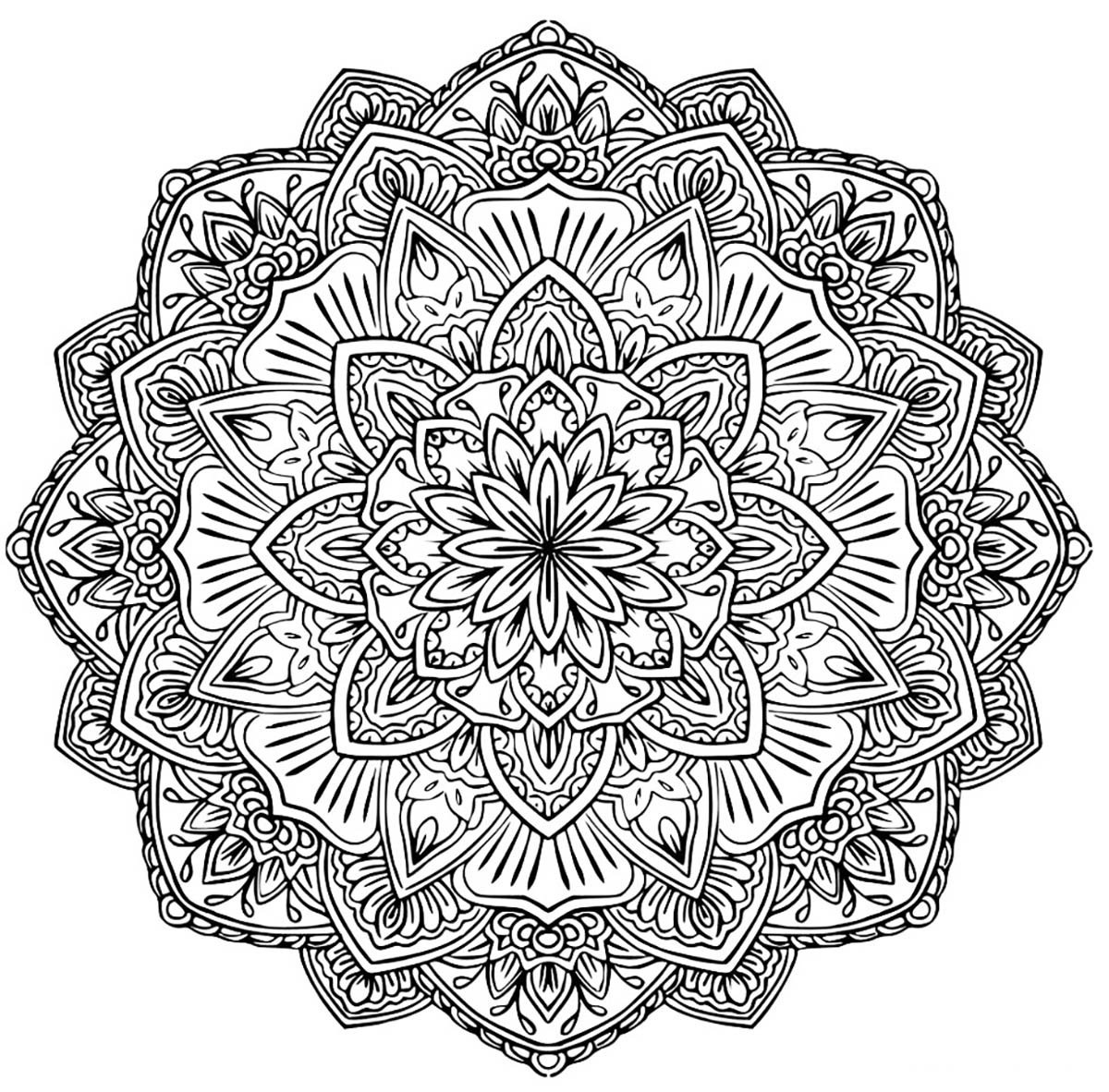 Mandala Stampabile Disegno Da Colorare Per Adulti Arte | My XXX Hot Girl