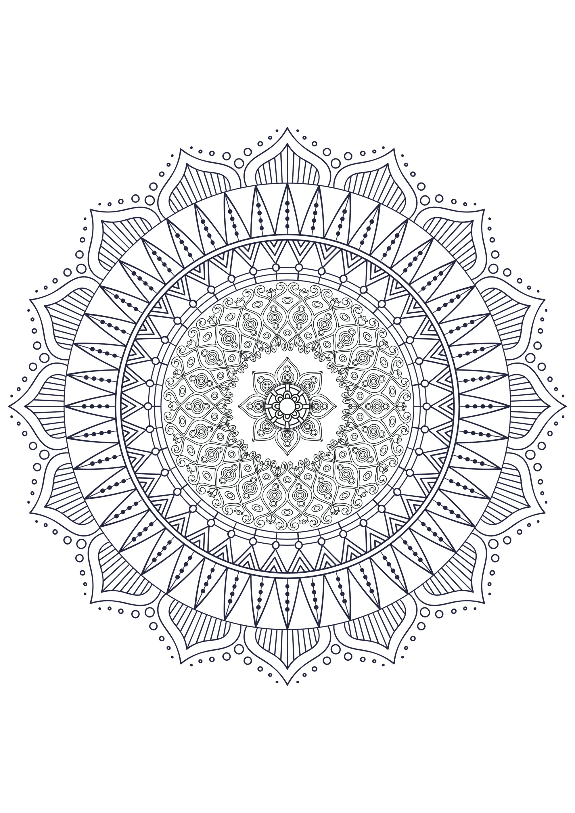 Disegni da Colorare per Adulti : Mandalas - 1, Artista : Celine