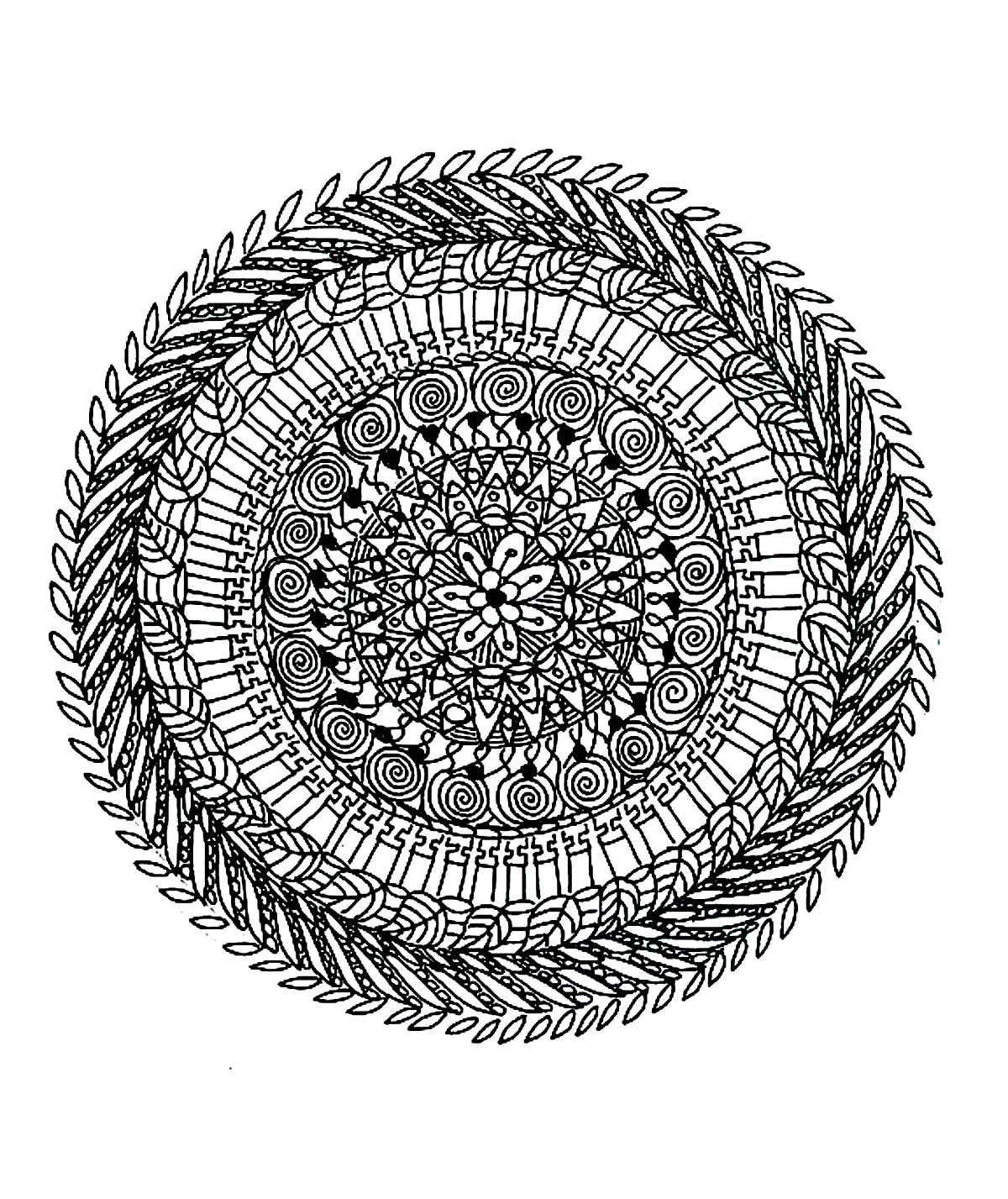 Disegni da colorare per adulti : Mandalas - 31