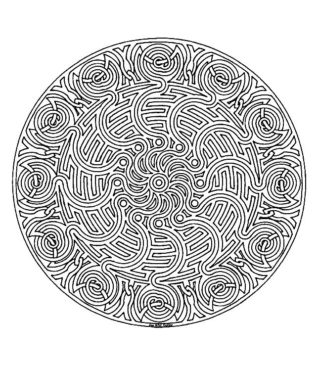 Disegni da colorare per adulti : Mandalas - 28