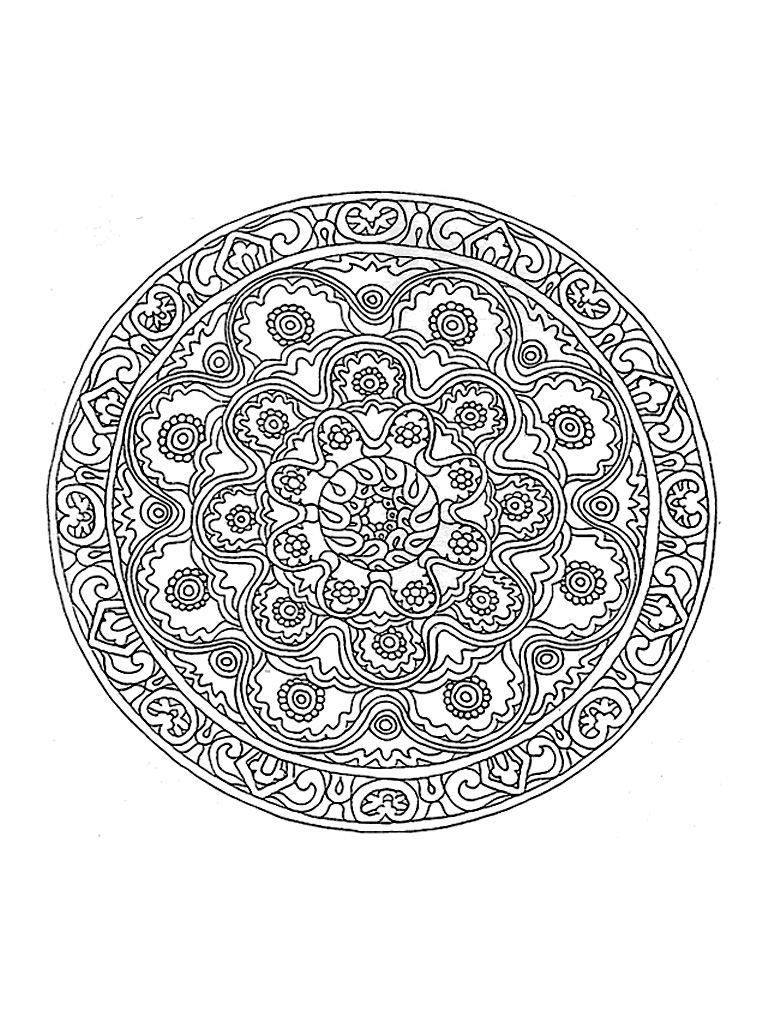 Disegni da colorare per adulti : Mandalas - 7