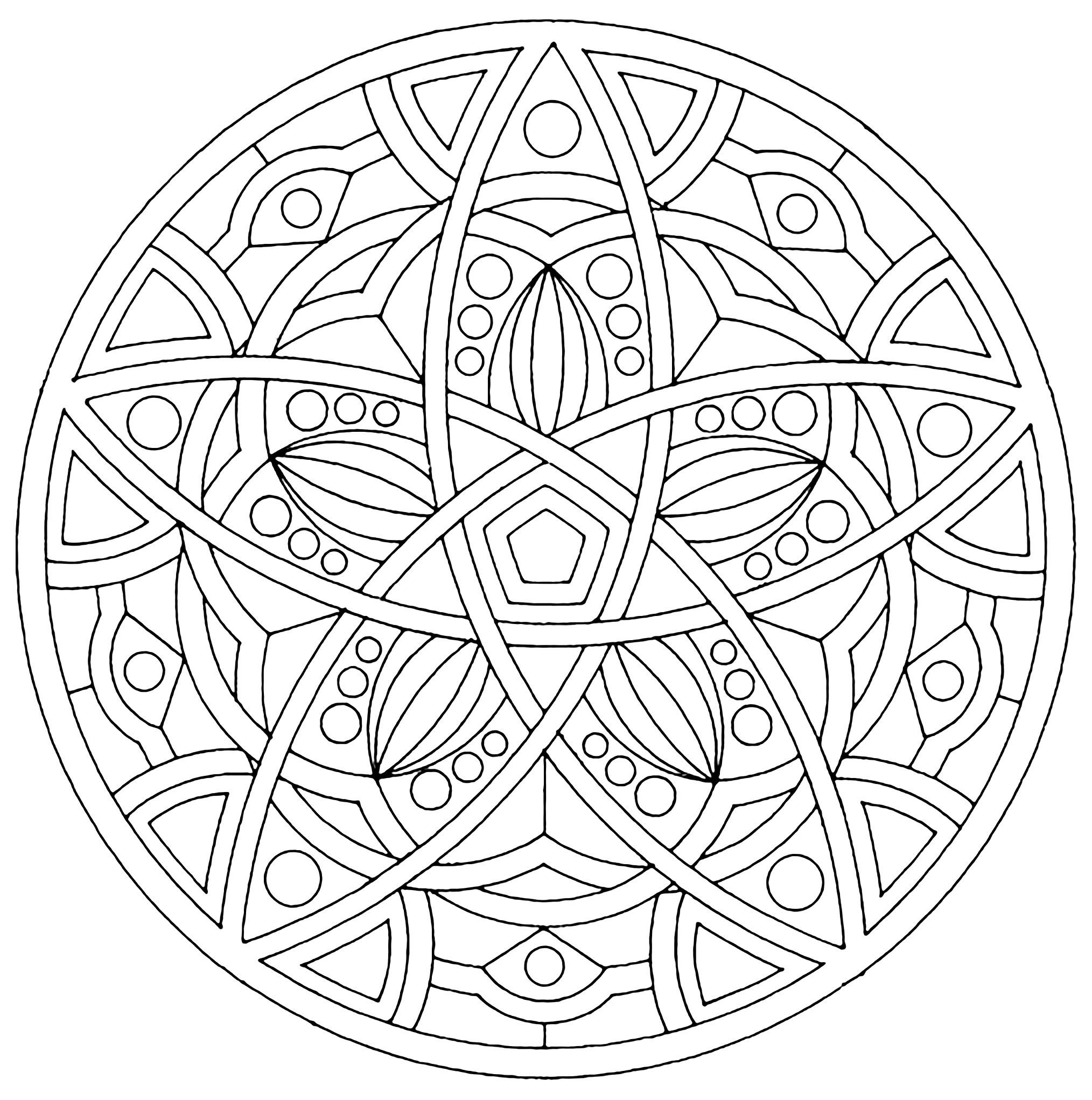 Disegni da colorare per adulti : Mandalas - 212