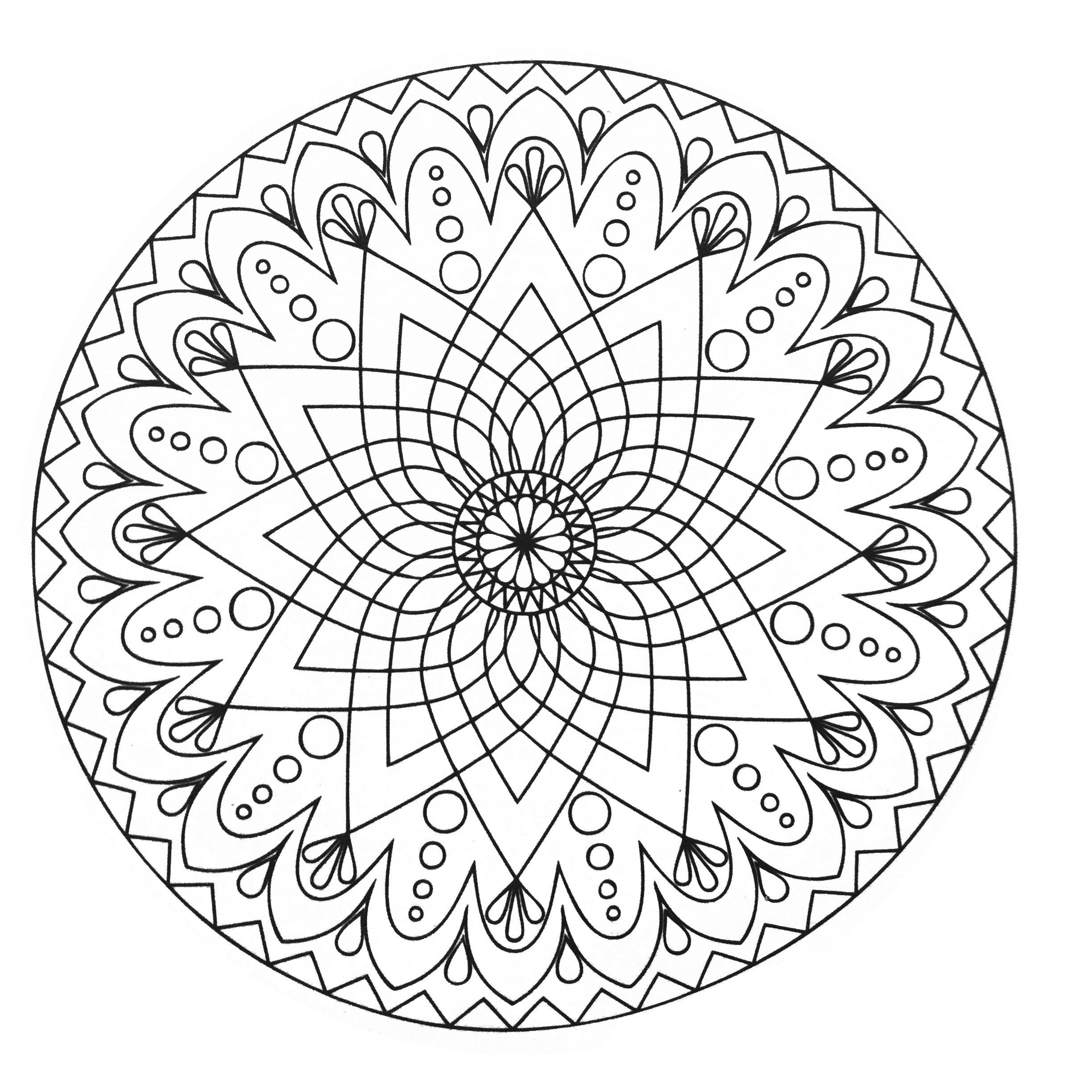 Disegni da colorare per adulti : Mandalas - 85