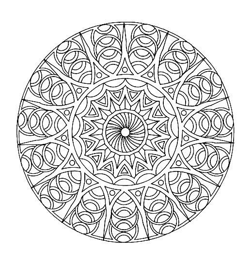 Disegni da colorare per adulti : Mandalas - 40