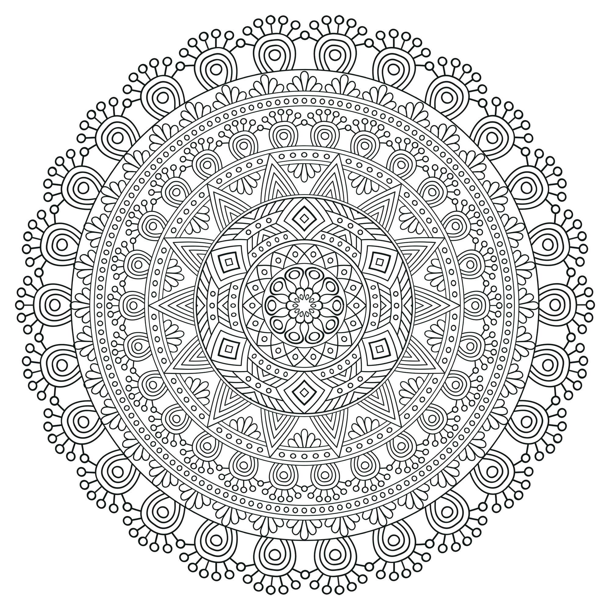 Disegni da colorare per adulti : Mandalas - 2, Artista : Celine